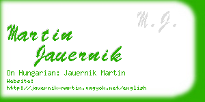 martin jauernik business card